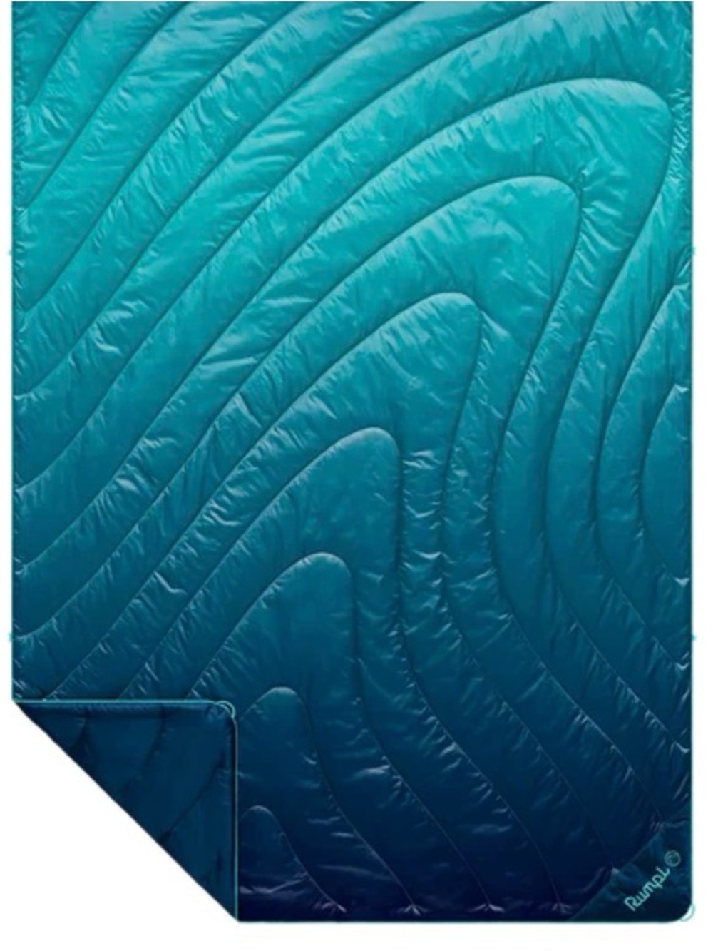 Rumpl 52x74 Quilted Navy Lightweight Throw Blanket; see last pic for logo
